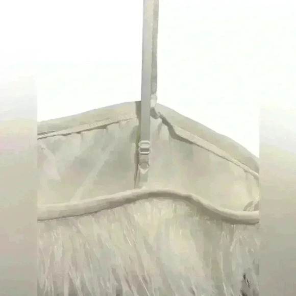 NWT Aidan by Aidan‎ Mattox Stretch Crepe Mini Dress Feather Trim Sheath 18 - Picture 10 of 16